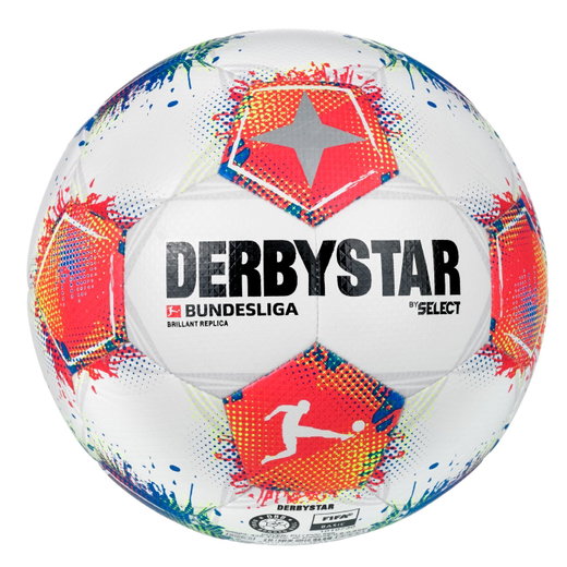 Derbystar Fussball Bundesliga Brilliant Replica v25 (Saison 2025/2026) weiss/blau/rot