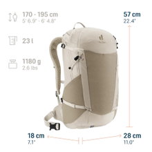 Deuter Wanderrucksack Futura 23 (für Tagestouren, komfortables Tragesystem) beige - 23 Liter