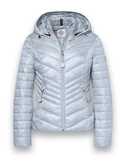 District Übergangsjacke Magnolia (mit Kapuze, wasserabweisend) silberblau Damen