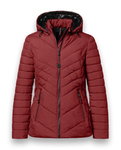 District Winter Padded Jacket Kaprun (with hood, water-repellent) red Ladies