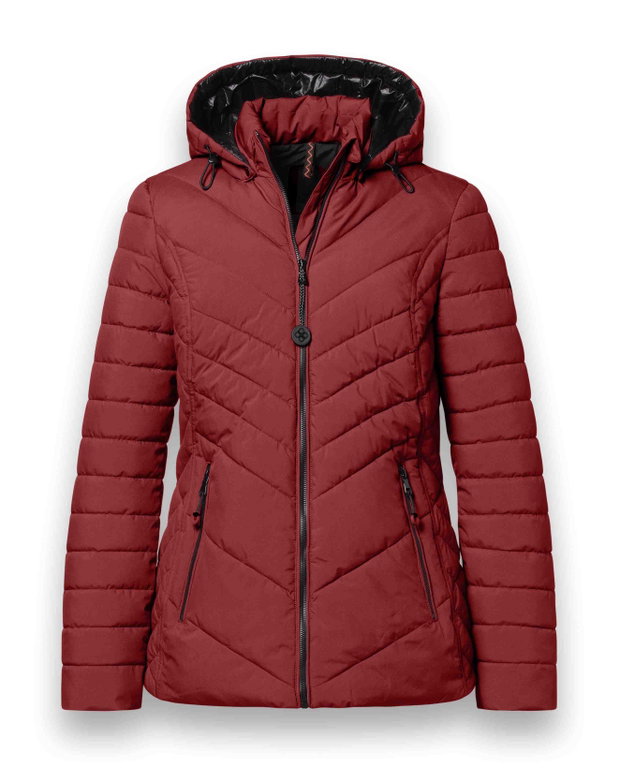 District Winter-Steppjacke Kaprun (mit Kapuze, wasserabweisend) rot Damen
