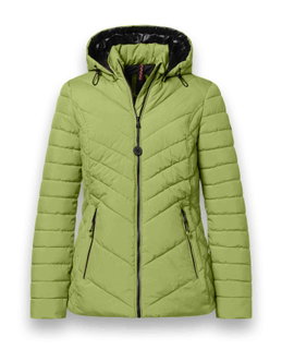 District Winter-Steppjacke Kaprun (mit Kapuze, wasserabweisend) grün Damen