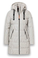 District Winter-Steppmantel Alberta (3D-Print, wasserabweisend) sandbeige Damen
