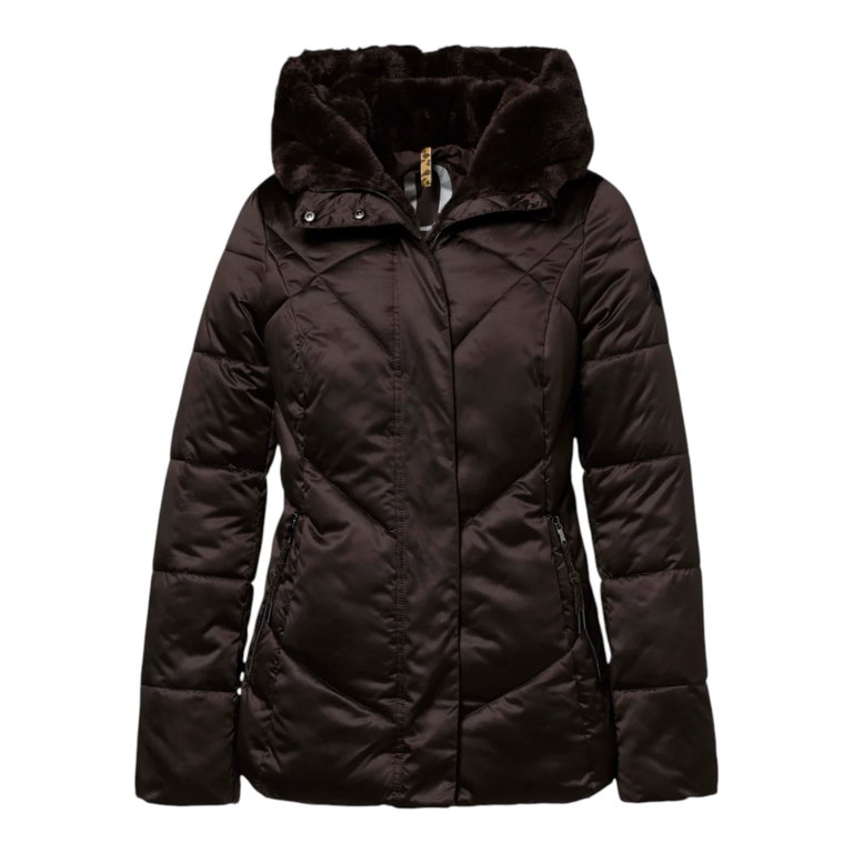 District Winter-Steppjacke Noisette (mit Kapuze, warm) chocolatebraun Damen