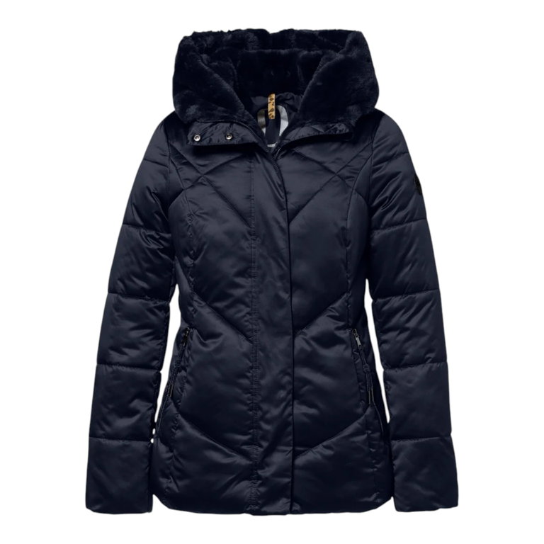 District Winter-Steppjacke Noisette (mit Kapuze, warm) navyblau Damen