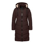 District Winter-Steppmantel Latte (mit Kapuze, warm) chocolatebraun Damen