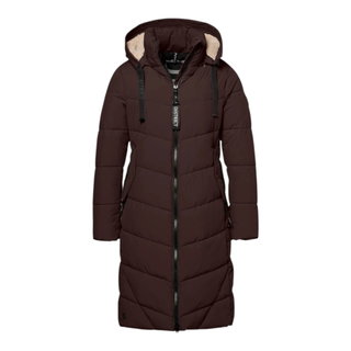 District Winter-Steppmantel Latte (mit Kapuze, warm) chocolatebraun Damen