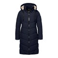 District Winter-Steppmantel Latte (mit Kapuze, warm) navyblau Damen