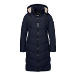 District Winter-Steppmantel Latte (mit Kapuze, warm) navyblau Damen