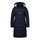 District Winter-Steppmantel Latte (mit Kapuze, warm) navyblau Damen