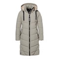 District Winter-Steppmantel Latte (mit Kapuze, warm) taupe Damen