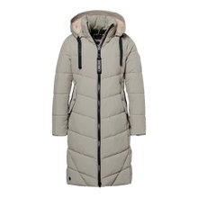 District Winter-Steppmantel Latte (mit Kapuze, warm) taupe Damen