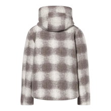 District Winter Wool Jacket Coffee (with hood, warm) taupe/off white ladies