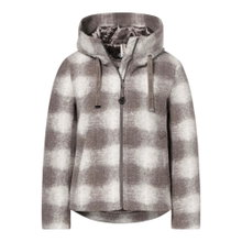 District Winter Wool Jacket Coffee (with hood, warm) taupe/off white ladies