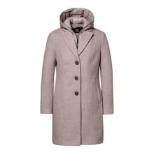 District Winter-Wollmantel Sorbet (mit Kapuze, warm) beige/taupe Damen