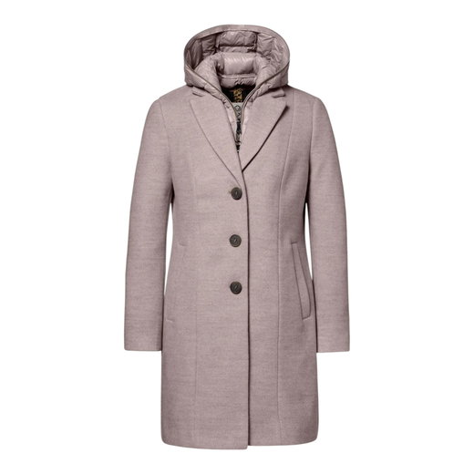 District Winter Coat Sorbet (with hood, warm) beige/taupe ladies