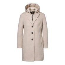District Winter-Wollmantel Sorbet (mit Kapuze, warm) sandbraun Damen
