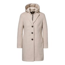 District Winter-Wollmantel Sorbet (mit Kapuze, warm) sandbraun Damen