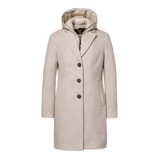 District Winter-Wollmantel Sorbet (mit Kapuze, warm) sandbraun Damen