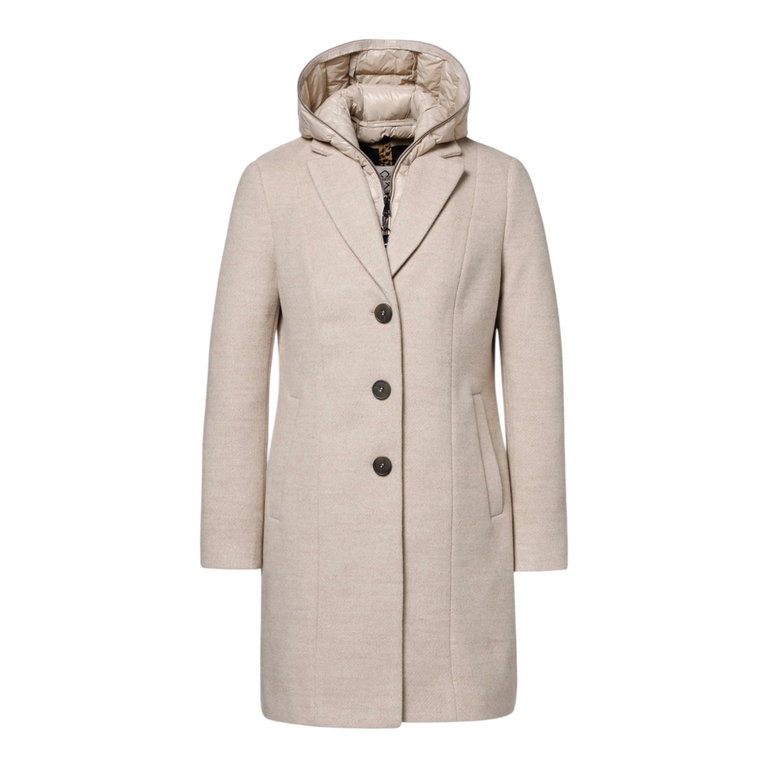 District Winter Coat Sorbet (with hood, warm) sand brown ladies