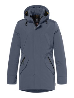 District Winterjacke Winter mit Kapuze (Parka, winddicht, warm) airforce blau Herren