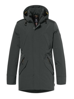 District Winterjacke Winter mit Kapuze (Parka, winddicht, warm) forestgrün Herren