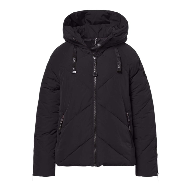 District Winter Jacket Banoffee (with hood, warm) black ladies