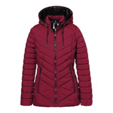 District Winterjacke Cookie (mit Kapuze) rot Damen