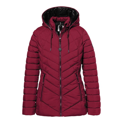 District Winterjacke Cookie (mit Kapuze) rot Damen
