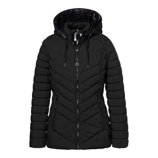 District Winterjacke Cookie (mit Kapuze) schwarz Damen