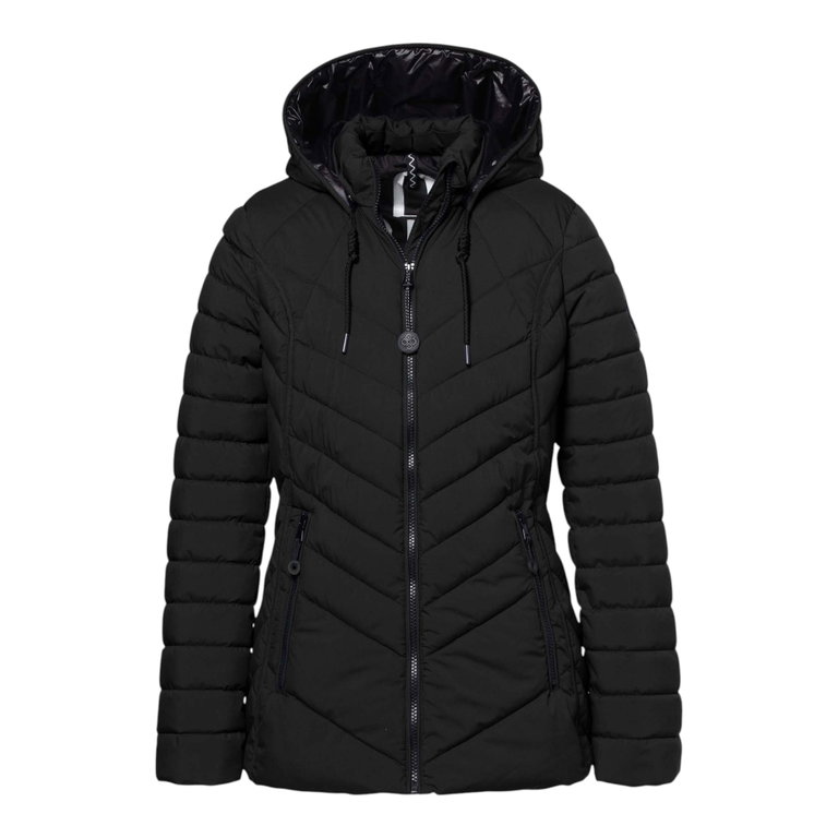 District Winterjacke Cookie (mit Kapuze) schwarz Damen