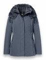 District Winterjacke Eclipse mit Kapuze (Mantel, winddicht, wasserabweisend) grau Damen