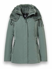 District Winterjacke Eclipse mit Kapuze (Mantel, winddicht, wasserabweisend) olivegrün Damen