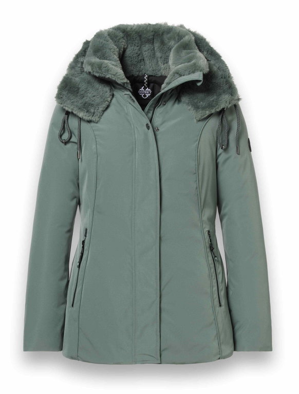 District Winterjacke Eclipse mit Kapuze (Mantel, winddicht, wasserabweisend) olivegrün Damen