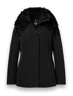 District Winterjacke Eclipse mit Kapuze (Mantel, winddicht, wasserabweisend) schwarz Damen