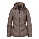 District Winterjacke Flat White (mit Kapuze, warm) taupebraun Damen