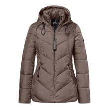 District Winterjacke Flat White (mit Kapuze, warm) taupebraun Damen