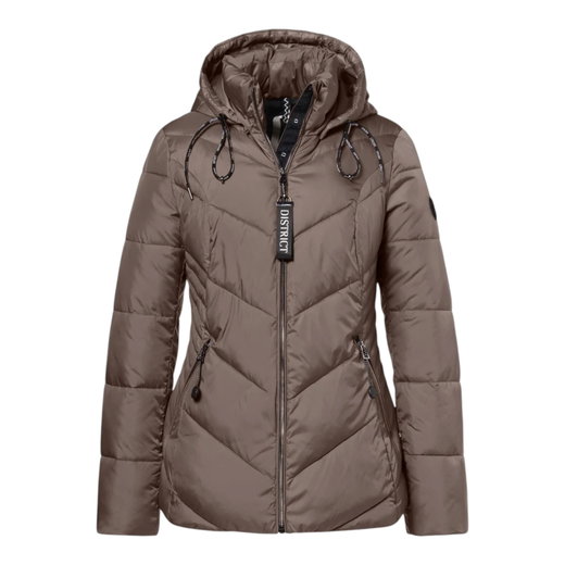 District Winterjacke Flat White (mit Kapuze, warm) taupebraun Damen