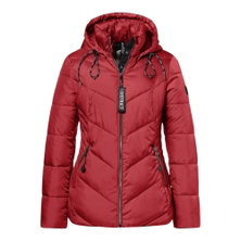 District Winterjacke Flat White (mit Kapuze, warm) rot Damen