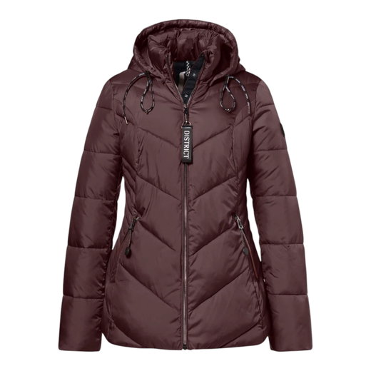 District Winterjacke Flat White (mit Kapuze, warm) chocolatebraun Damen