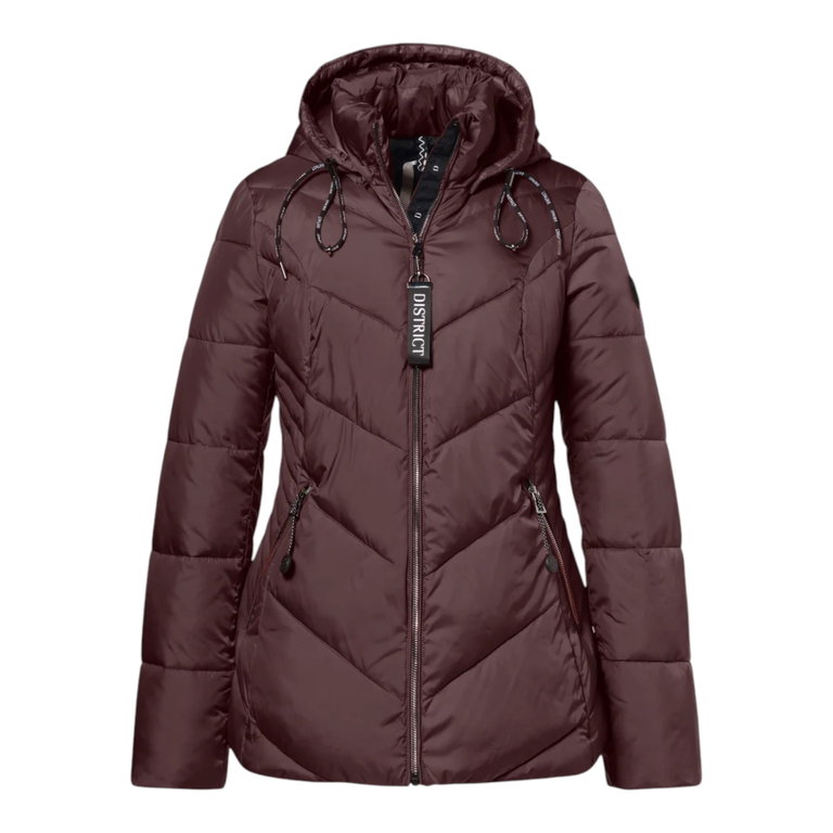 District Winterjacke Flat White (mit Kapuze, warm) chocolatebraun Damen