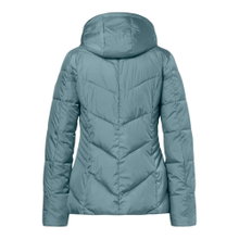 District Winterjacke Flat White (mit Kapuze, warm) mineralblau Damen