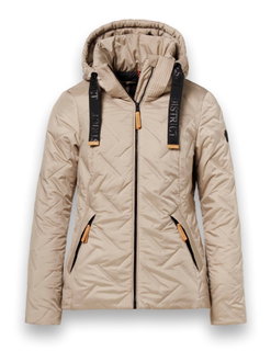 District Winterjacke Frejus (mit Kapuze, winddicht, wasserabweisend) sandbraun Damen