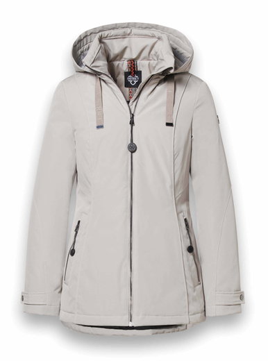 District Winterjacke Ischgl (mit Kapuze, wasserabweisend) beige Damen