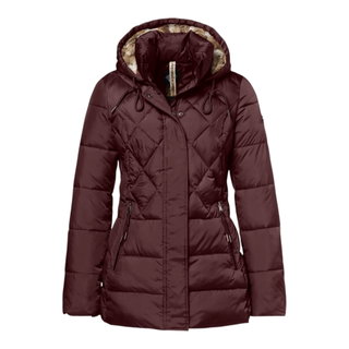 District Winterjacke Macaron (mit Kapuze, gefüttert) burgundrot Damen