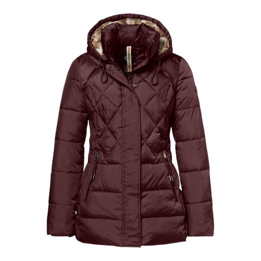 District Winterjacke Macaron (mit Kapuze, gefüttert) burgundrot Damen