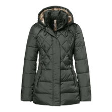 District Winterjacke Macaron (mit Kapuze, gefüttert) dunkelgrün Damen