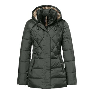 District Winterjacke Macaron (mit Kapuze, gefüttert) dunkelgrün Damen