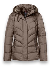 District Winterjacke Montana (mit Kapuze, gefüttert, wasserabweisend) braun Damen