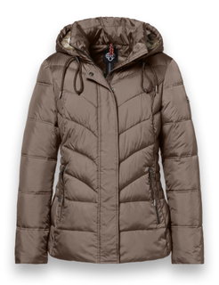District Winterjacke Montana (mit Kapuze, gefüttert, wasserabweisend) braun Damen
